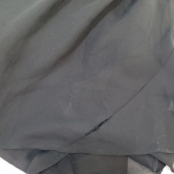 Celavie Collection Black Chiffon Rhinestone Maxi Dress USA Made Size Small S - Picture 5 of 14